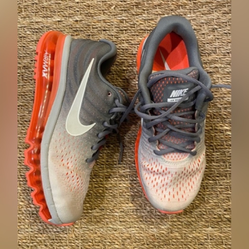 Nike Women’s Air Max Sneakers — Gray and Orange